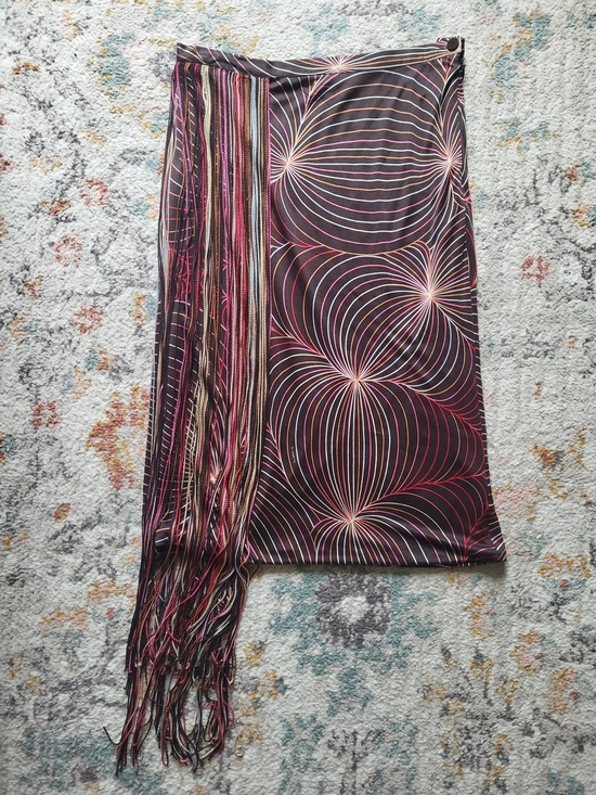 Missoni Dresses & Skirts - Rare Vintage Y2k 90s 100% Silk Shell Missoni Tassle Midi Skirt